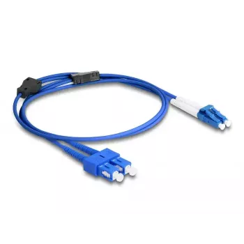 DeLOCK cable de fibra óptica LC dúplex a SC dúplex monomodo OS2 1 m