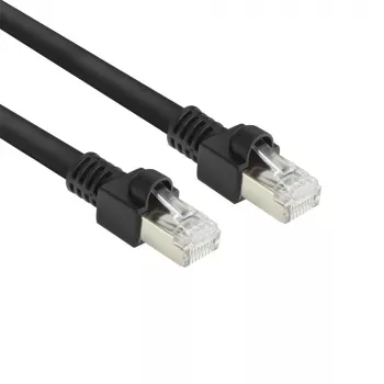 ACT Negro 7 metros Cable de red S/FTP CAT7 PUR flex sin lengüeta con conectores RJ45 (conforme CAT6A)