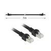 ACT Negro 7 metros Cable de red S/FTP CAT7 PUR flex sin lengüeta con conectores RJ45 (conforme CAT6A)
