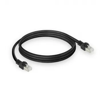 ACT Negro 10 metros Cable de red S/FTP CAT7 PUR flex, con protección de lengüeta, con conectores RJ45 (conforme CAT6A)