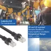 ACT Negro 15 metros Cable de red S/FTP CAT7 PUR flex sin lengüeta con conectores RJ45 (conforme CAT6A)