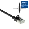 ACT Negro 7 metros Cable de red LSZH U/FTP CAT6A Datacenter Slimline con conectores RJ45