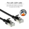 ACT Negro 7 metros Cable de red LSZH U/FTP CAT6A Datacenter Slimline con conectores RJ45