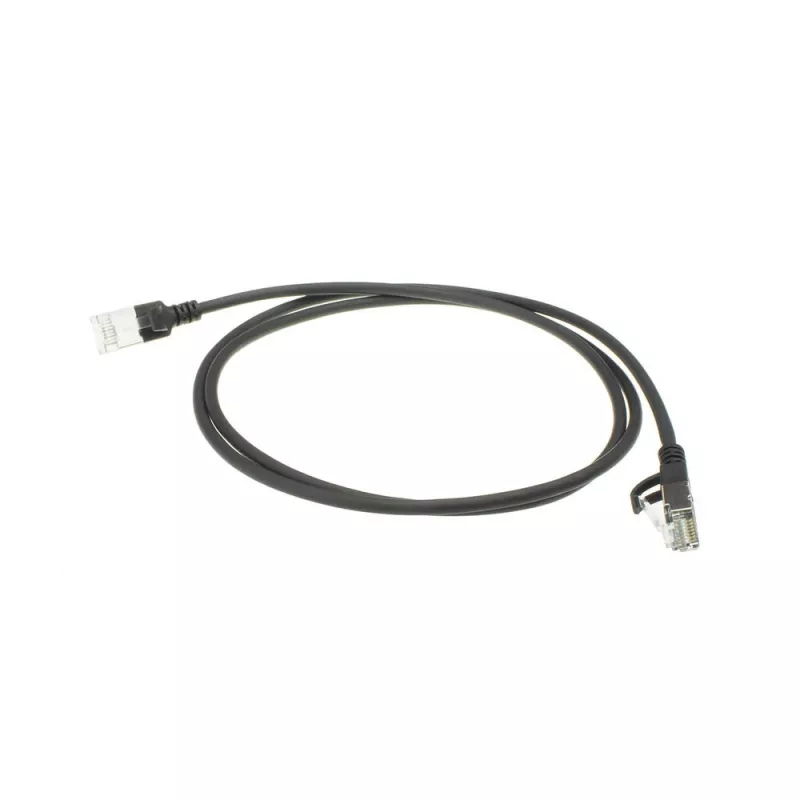 ACT Negro 10 metros Cable de red LSZH U/FTP CAT6A Datacenter Slimline con conectores RJ45 sin lengüeta