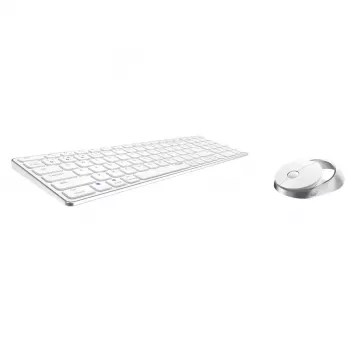 Rapoo 9750M Teclado ratón incluido Inalámbrico Bluetooth QWERTZ Alemán Blanco
