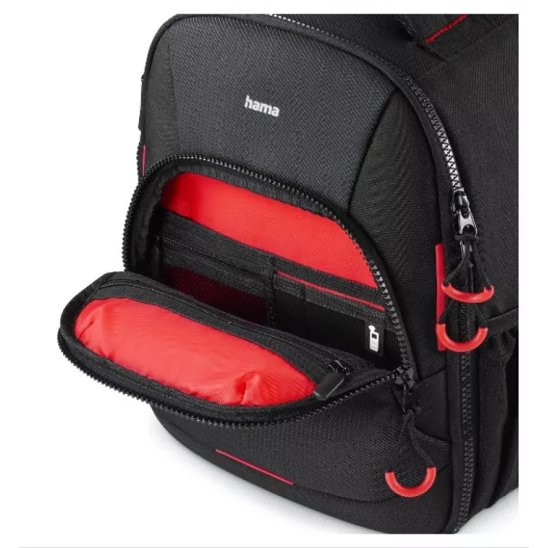 Mochila Hama Ohio negra, roja