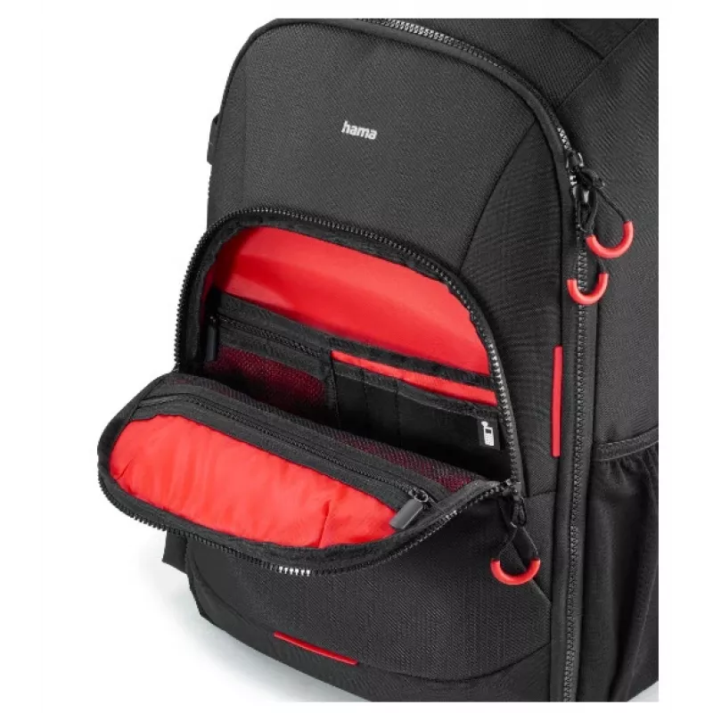 Mochila Hama Ohio negra, roja