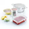 Tapas para alimentos Westmark 23272260 - tapas de silicona transparentes, 6 uds.