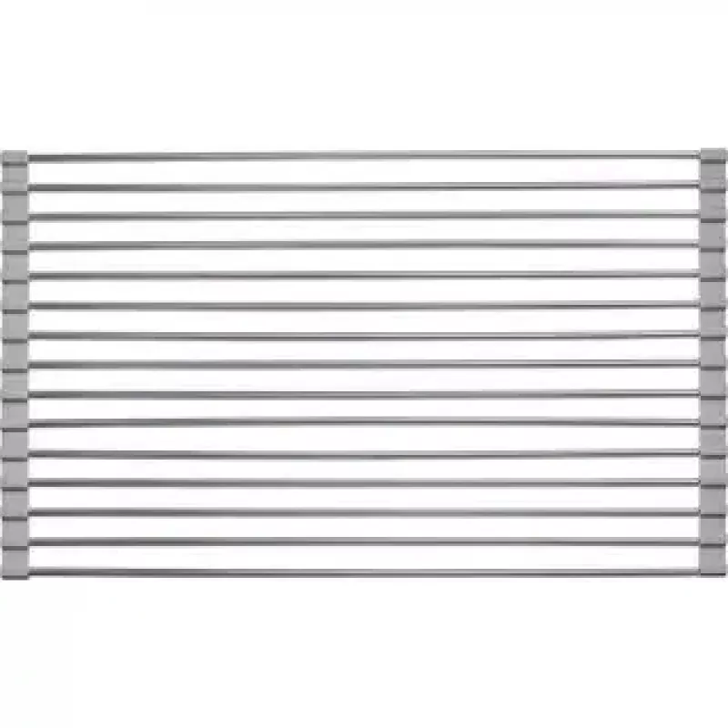 Westmark Home escurreplatos de sobremesa, rectangular, acero inoxidable/silicona, gris