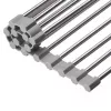 Westmark Home escurreplatos de sobremesa, rectangular, acero inoxidable/silicona, gris