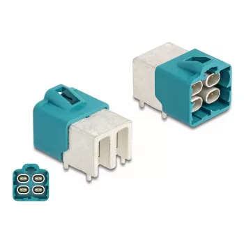 DeLOCK HDMTD conector cuádruple en ángulo para placas de circuito