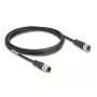 Cable de red DeLOCK M12 Cable codificado A de 8 polos conector macho a conector hembra Cat5e 2 m Negro