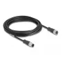 Cable de red DeLOCK M12 Cable codificado A de 8 polos conector macho a conector hembra Cat5e 5 m Negro