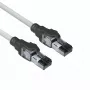 ACT gris 3 metros cable de parcheo S/FTP CAT6A IDC 4PPoE / PoE++ 100W LSZH sin lengüeta con conectores RJ45