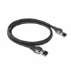 ACT negro 2 metros cable de parcheo S/FTP CAT6A IDC 4PPoE / PoE++ 100W LSZH snagless con conectores RJ45