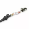 ACT negro 5 metros cable de parcheo S/FTP CAT6A IDC 4PPoE / PoE++ 100W LSZH snagless con conectores RJ45