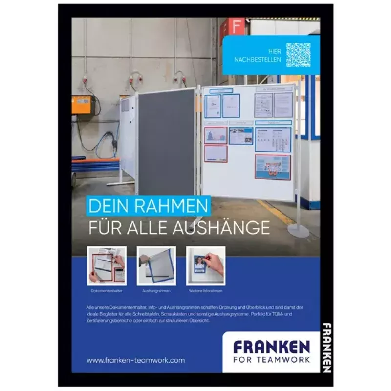 Marco para pizarras Franken AR15102 A3 negro 470x10x650mm 2 uds.