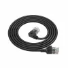 ACT negro 3 metros cable de parcheo Slimline U/UTP CAT6A LSZH con conectores RJ45 90° acodado izquierda a recto
