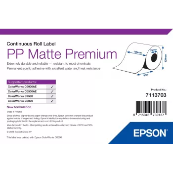 Epson 7113703 rollo de etiquetas blanco rollo de etiquetas autoadhesivas