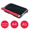 GBC CombBind CB15 4410061 encuadernadora de canutillos de plástico, negra/plateada/roja