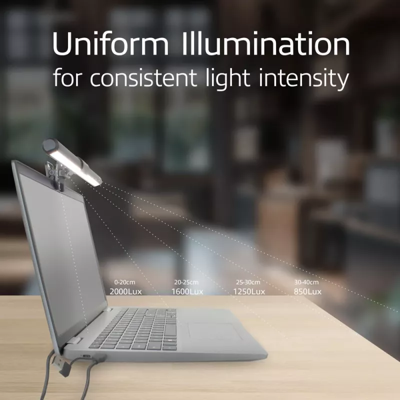 Barra de luz LED para portátil con clip ACT AC8050, regulable, alimentación USB