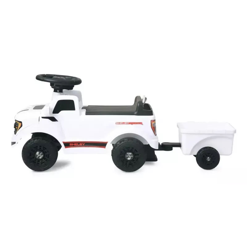 Coche de arrastre Jamara Shelby Ford F-150 Raptor — a batería, 1 asiento, 4 ruedas, negro/blanco