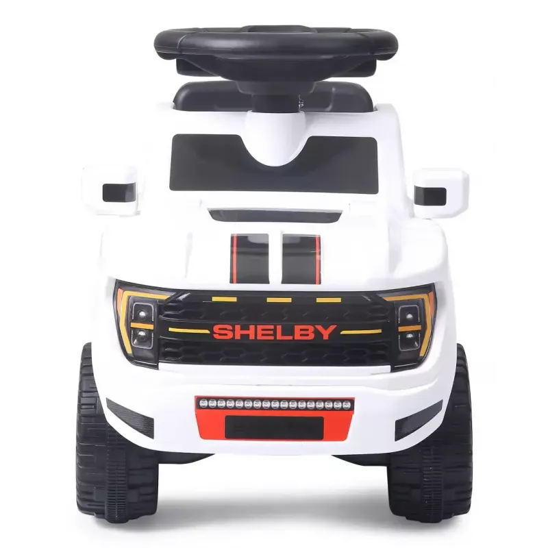 Coche de arrastre Jamara Shelby Ford F-150 Raptor — a batería, 1 asiento, 4 ruedas, negro/blanco