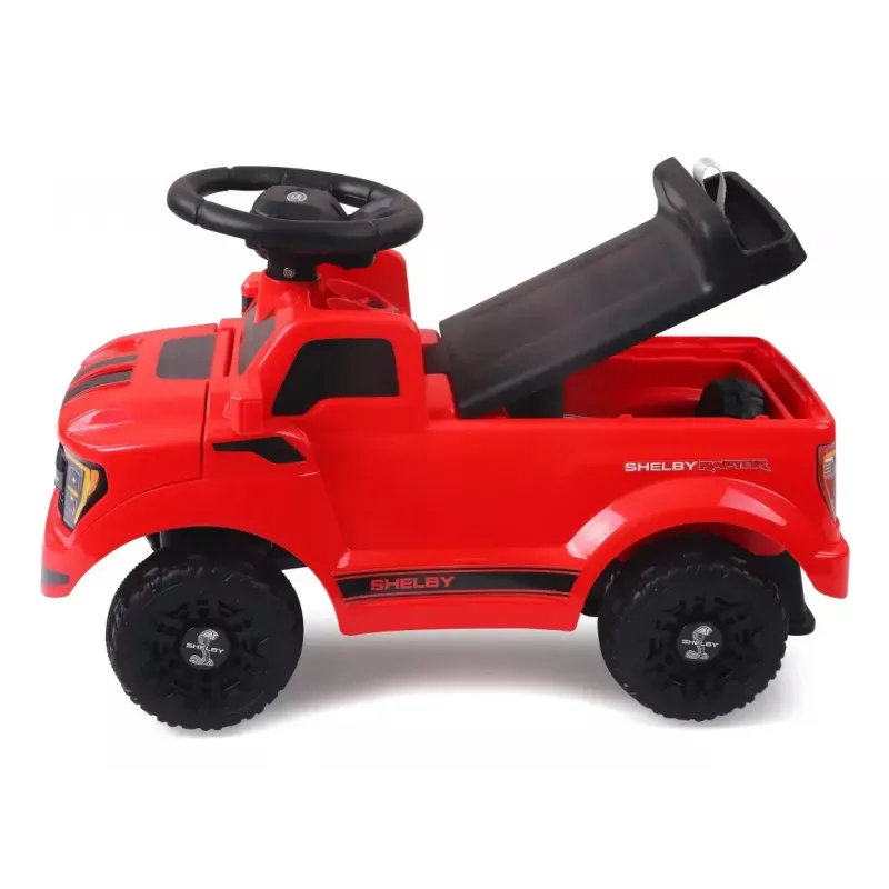 Coche de arrastre Jamara Shelby Ford F-150 Raptor – a batería, 1 asiento, 4 ruedas, negro/rojo