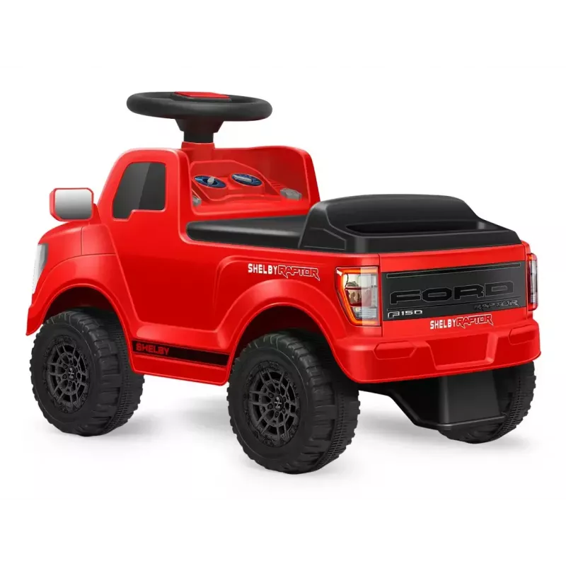 Coche de arrastre Jamara Shelby Ford F-150 Raptor – a batería, 1 asiento, 4 ruedas, negro/rojo