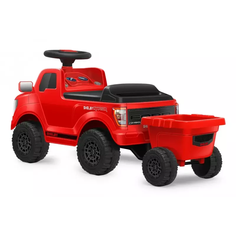 Coche de arrastre Jamara Shelby Ford F-150 Raptor – a batería, 1 asiento, 4 ruedas, negro/rojo