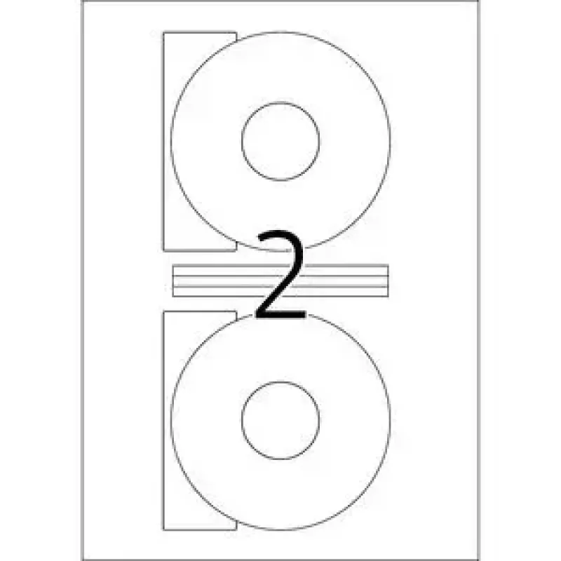 Etiquetas para CD HERMA A4 Ø 116 mm blanco papel mate opaco 50 uds.