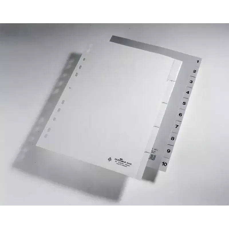 Índice numérico de pestañas Durable 6511-10