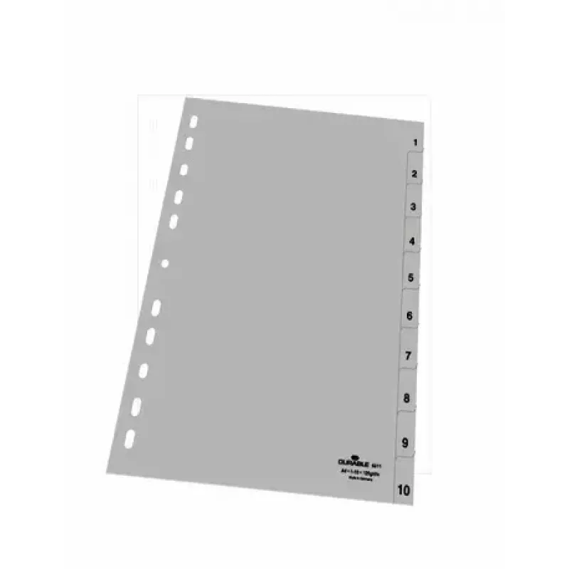 Índice numérico de pestañas Durable 6511-10