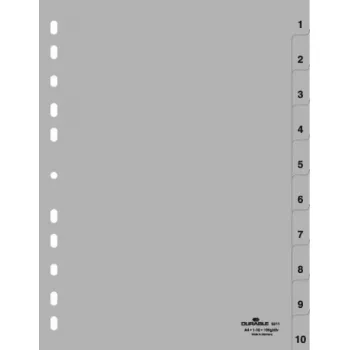 Índice numérico de pestañas Durable 6511-10