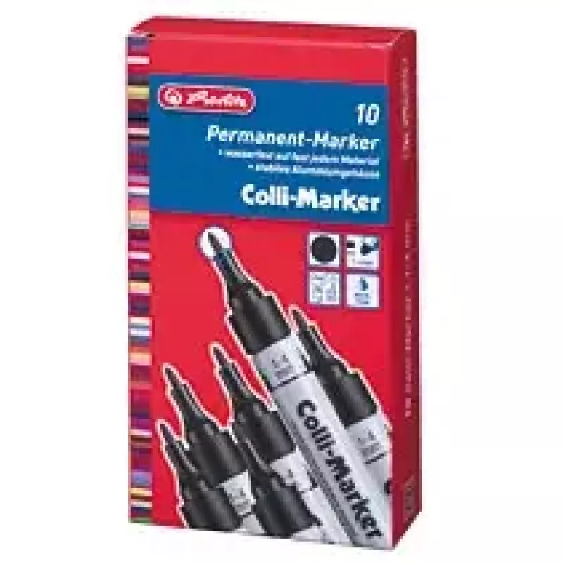 Rotulador permanente Herlitz 08860603 negro 10 uds.