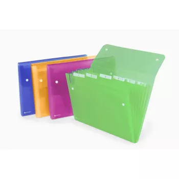 Rexel ICE Expander File 2102032 carpeta clasificadora, A4, 6 compartimentos, polipropileno (PP), colores surtidos, 10 unidades