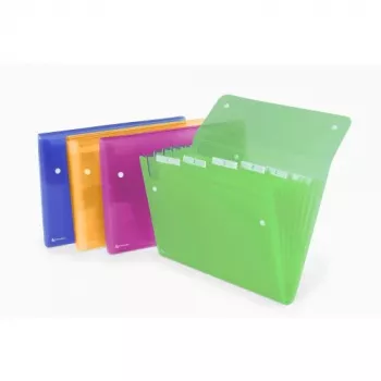 Rexel ICE Expander File 2102032 carpeta clasificadora, A4, 6 compartimentos, polipropileno (PP), colores surtidos, 10 unidades