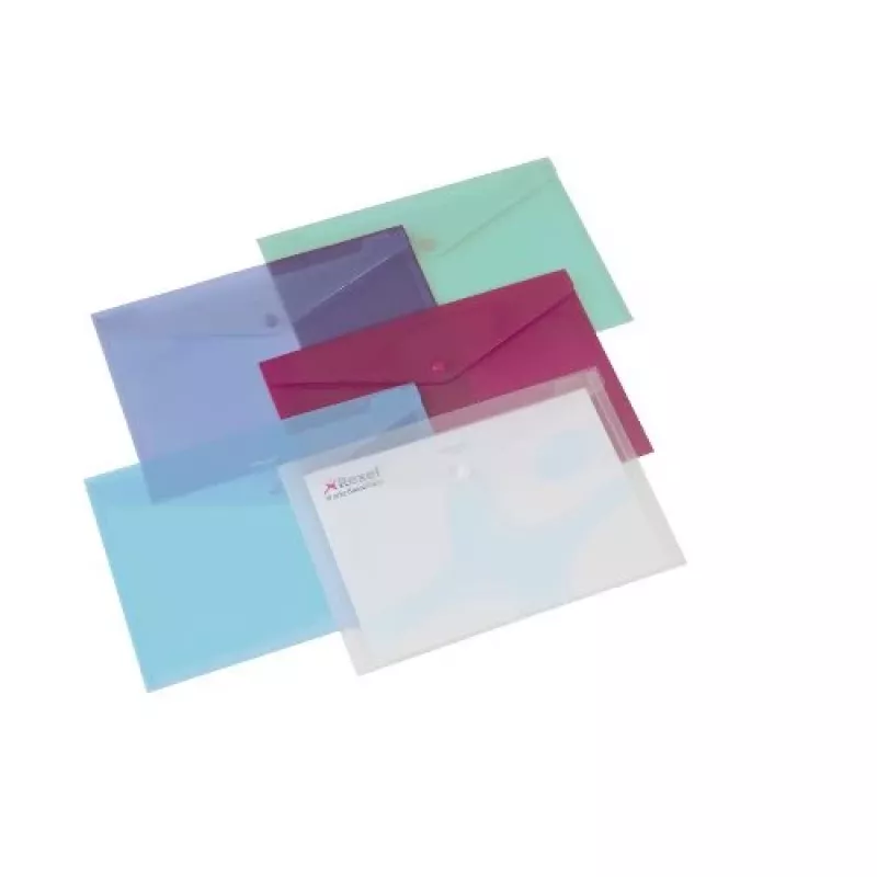Rexel 16129AS Active carpeta, A4, polipropileno (PP), translúcida, colores surtidos, 6 uds.