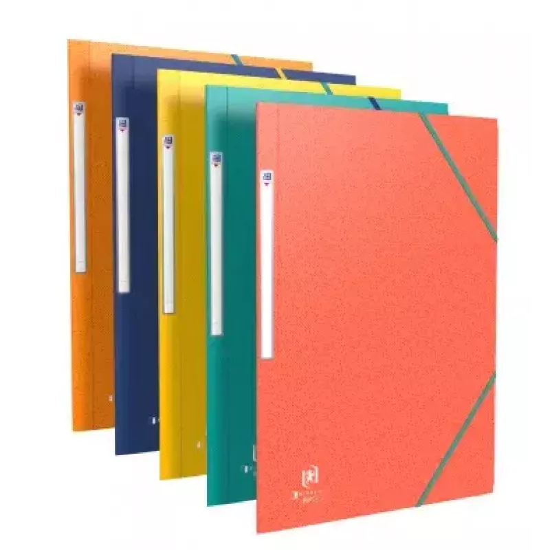 Carpeta con gomas en las esquinas ELBA Boston, A4, surtida, cartón 0,5 mm, con lengüeta de etiquetado - pack de 10 (120515.20)