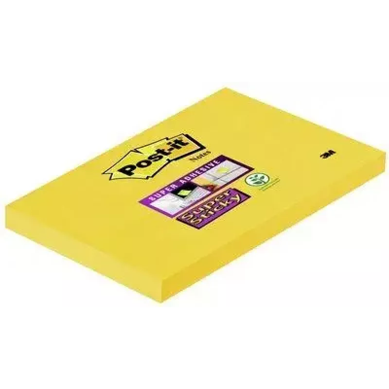 Nota adhesiva Post-It papel rectangular amarillo 90 hojas autoadhesiva 3M