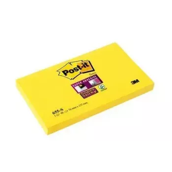 Nota adhesiva Post-It papel rectangular amarillo 90 hojas autoadhesiva 3M