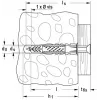 Taco universal Fischer UX 5 x 30 R con borde