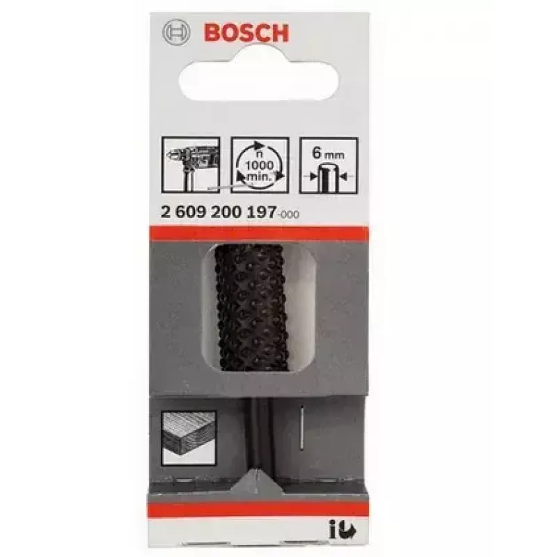 Bosch 2 609 200 197 fresa a mano alzada para taladros, 6 x 14 mm, diámetro 14 mm, vástago 6 mm
