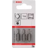 Bosch 2607001601 punta de destornillador Torx T8, extradura, C 6,3, 3 uds.