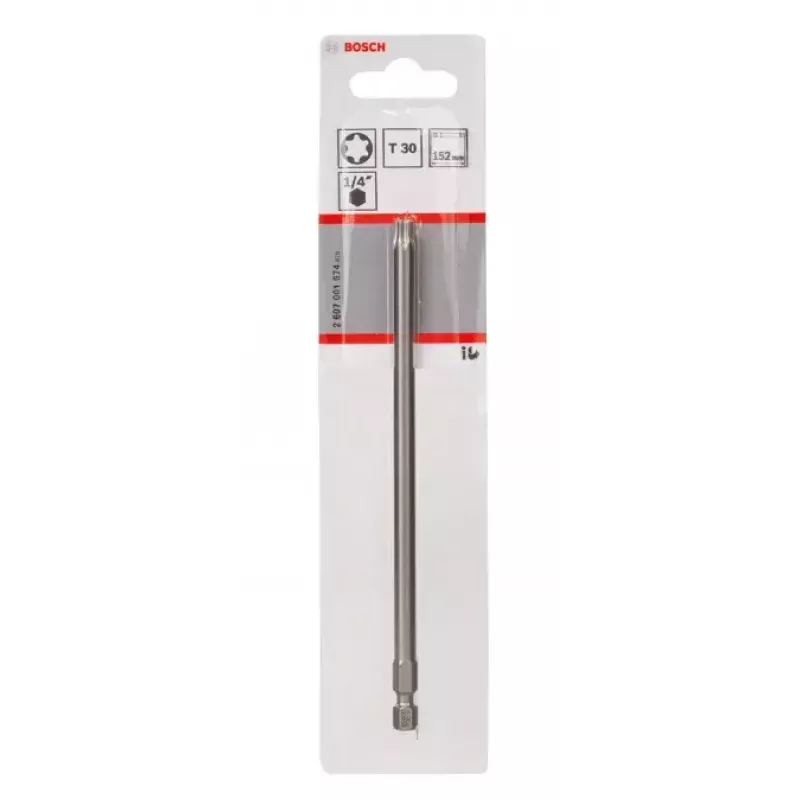 Bosch 2607001674 punta de destornillador Torx T30, extradura, E 6.3, 1 ud.