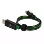 Cable USB A/Lightning RealPower 0,75 m Negro Verde