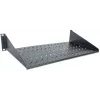 Bandeja extraíble Intellinet para rack de 19 inch, 2HE, montaje frontal de 2 puntos, 250 mm de profundidad, máx. 25 kg, negro, tres años de garantía