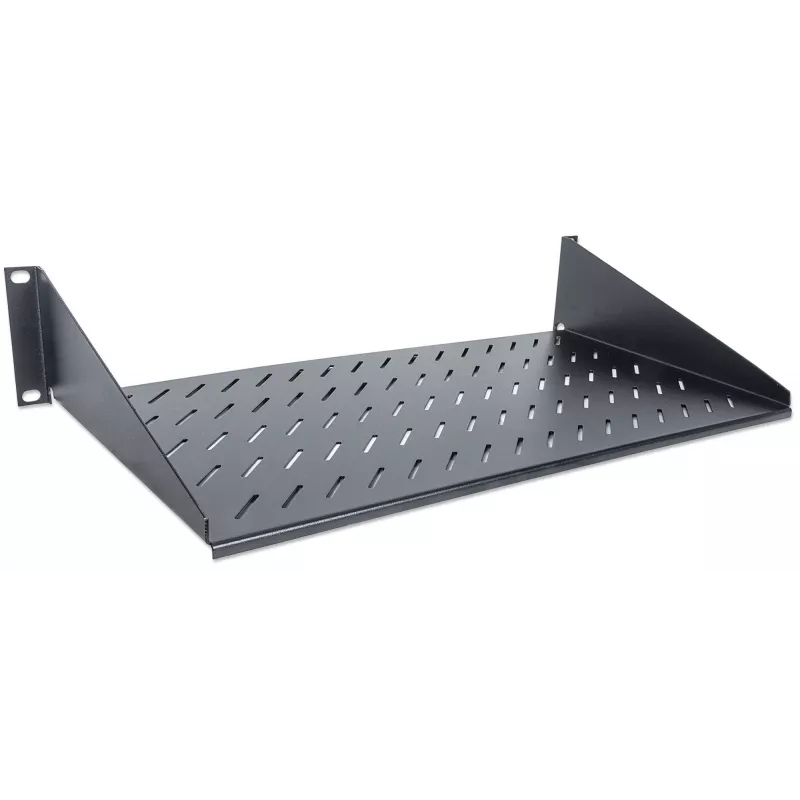 Bandeja extraíble Intellinet para rack de 19 inch, 2HE, montaje frontal de 2 puntos, 250 mm de profundidad, máx. 25 kg, negro, tres años de garantía