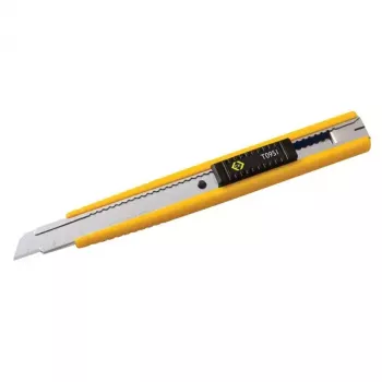 Cúter C.K Tools T0951 gris amarillo con cuchillas de romper