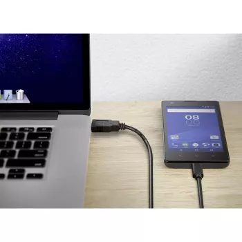 Cable USB Conrad Renkforce 1460360 USB 3.2 Gen 2 1m USB A USB C negro